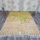 Handmade natural wool rug with colourful patterns, size 140/260 cm.