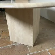 Travertine coffee table