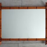 Large vintage bamboo mirror from the 20s