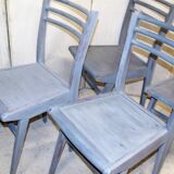 Lot of 4 Chair 1950 luterma painted