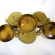Vintage service plates and serving trays, 39 pieces, silk-screened.