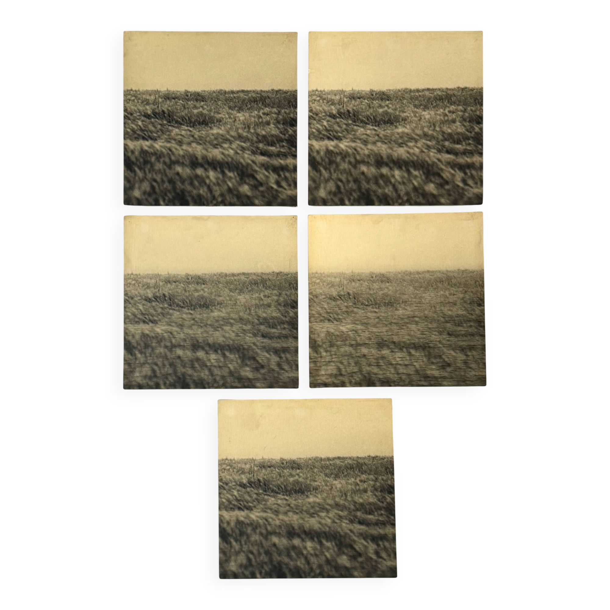 Gerry Hunt (1927 - 2023), set of 5 photographs mounted on wooden panels, United Kingdom 1977