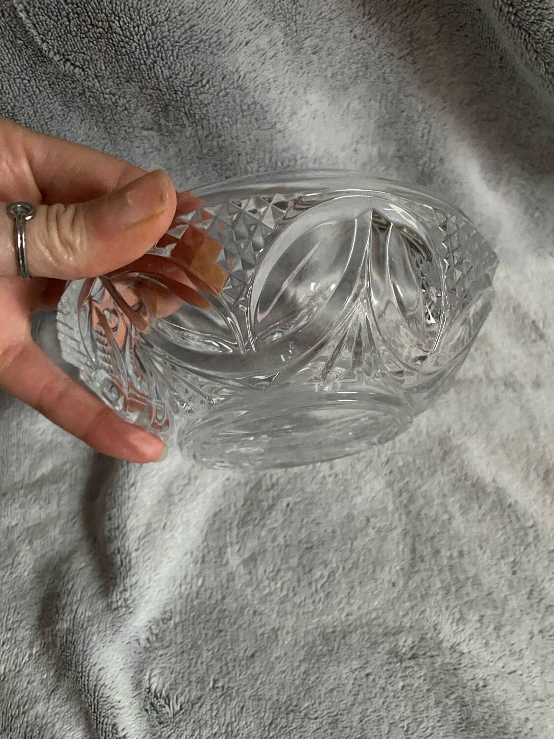 Crystal sugar bowl