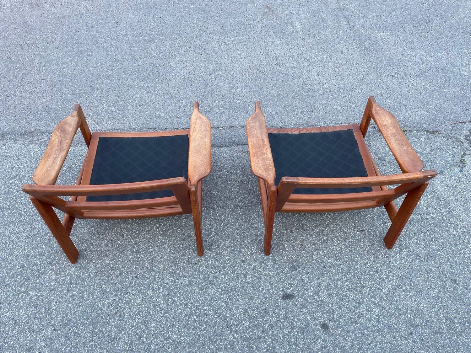 Set of mid-century modernist teak chairs, Denmark, 1967