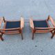 Ensemble de chaises en teck modernistes du milieu du siècle, Danemark, 1967