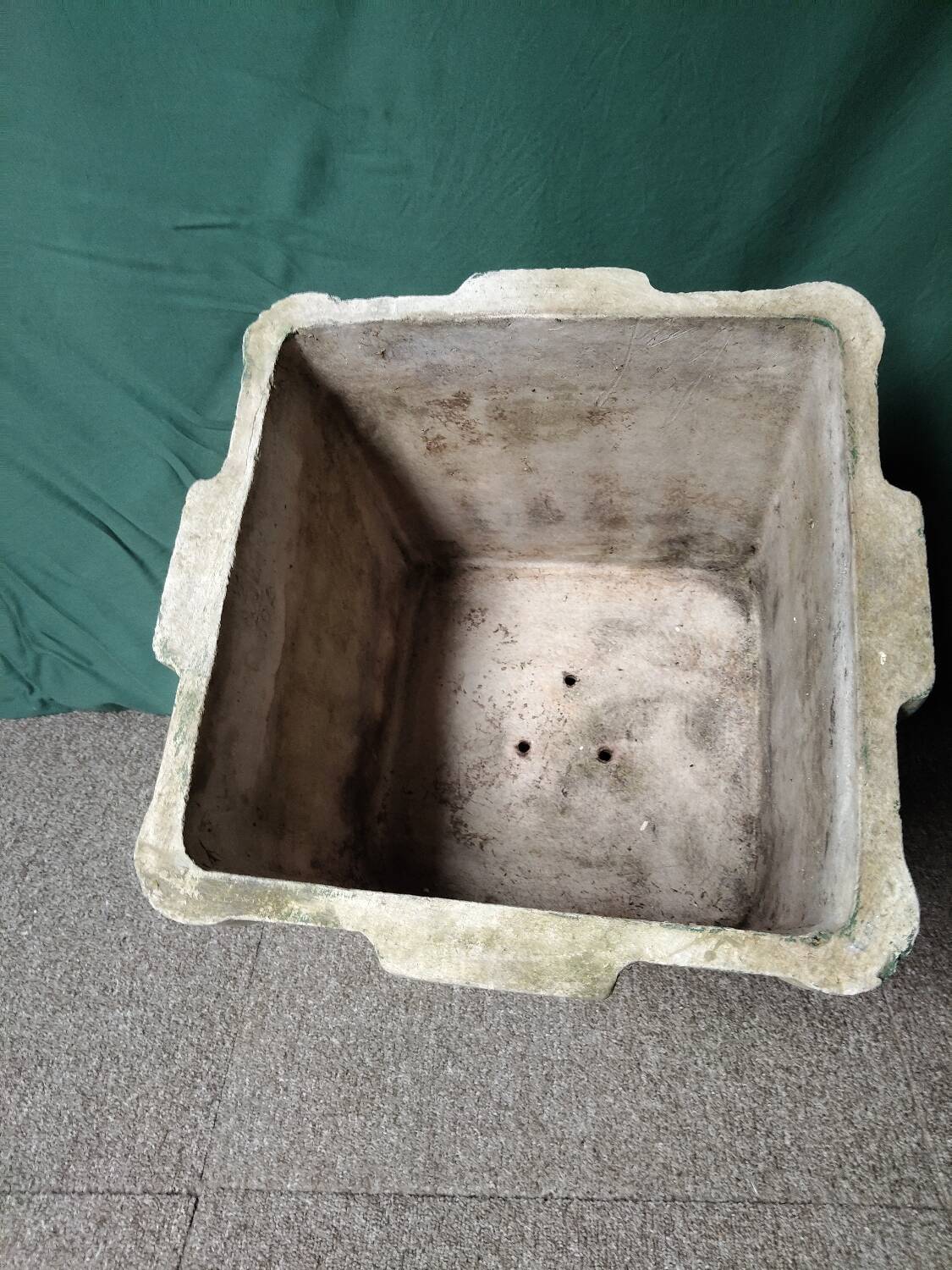 Vintage fibreglass planter – modernist design – Willy Guhl style