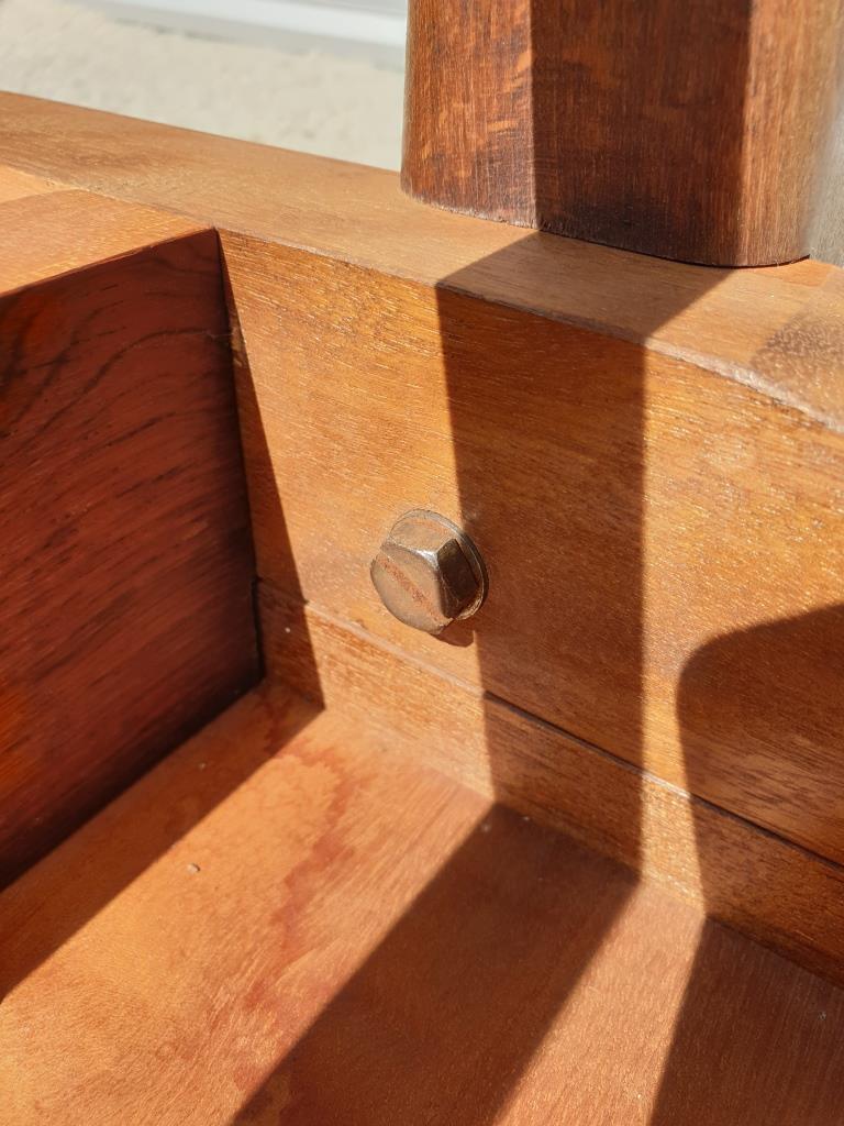 Scandinavian table 2 extensions teak "tray in its juice"