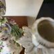 Pair of candelabra with 4 light sources in porcelain. Late 19th century.