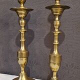 Pair of brass candlesticks