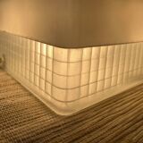 Square holophane ceiling light, industrial style, 1960s