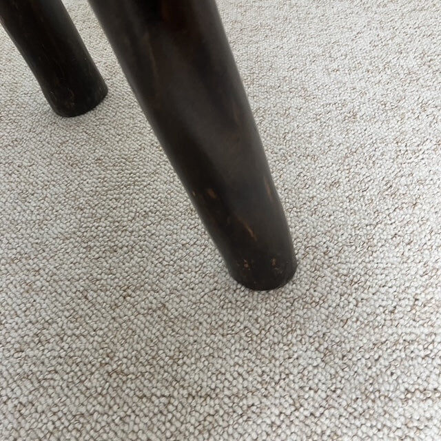 Rustic solid wood coffee table, Wabi-Sabi style, 1970s.
