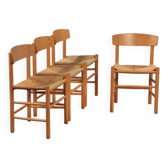 4 chaises Borge Mogensen modèle J39