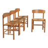 4 chaises Borge Mogensen modèle J39