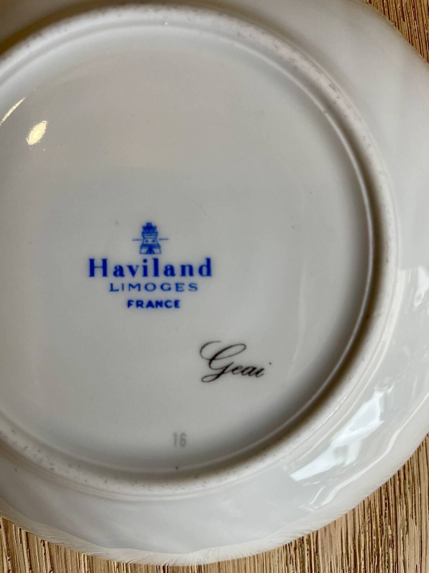 3 small plates / bowls in Limoges Haviland porcelain – Bird design