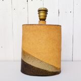 Ovoid lamp foot vintage raw stoneware signed