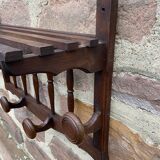 Coat hooks wall-mounted coat rack in rustic wood french coat rack 70s