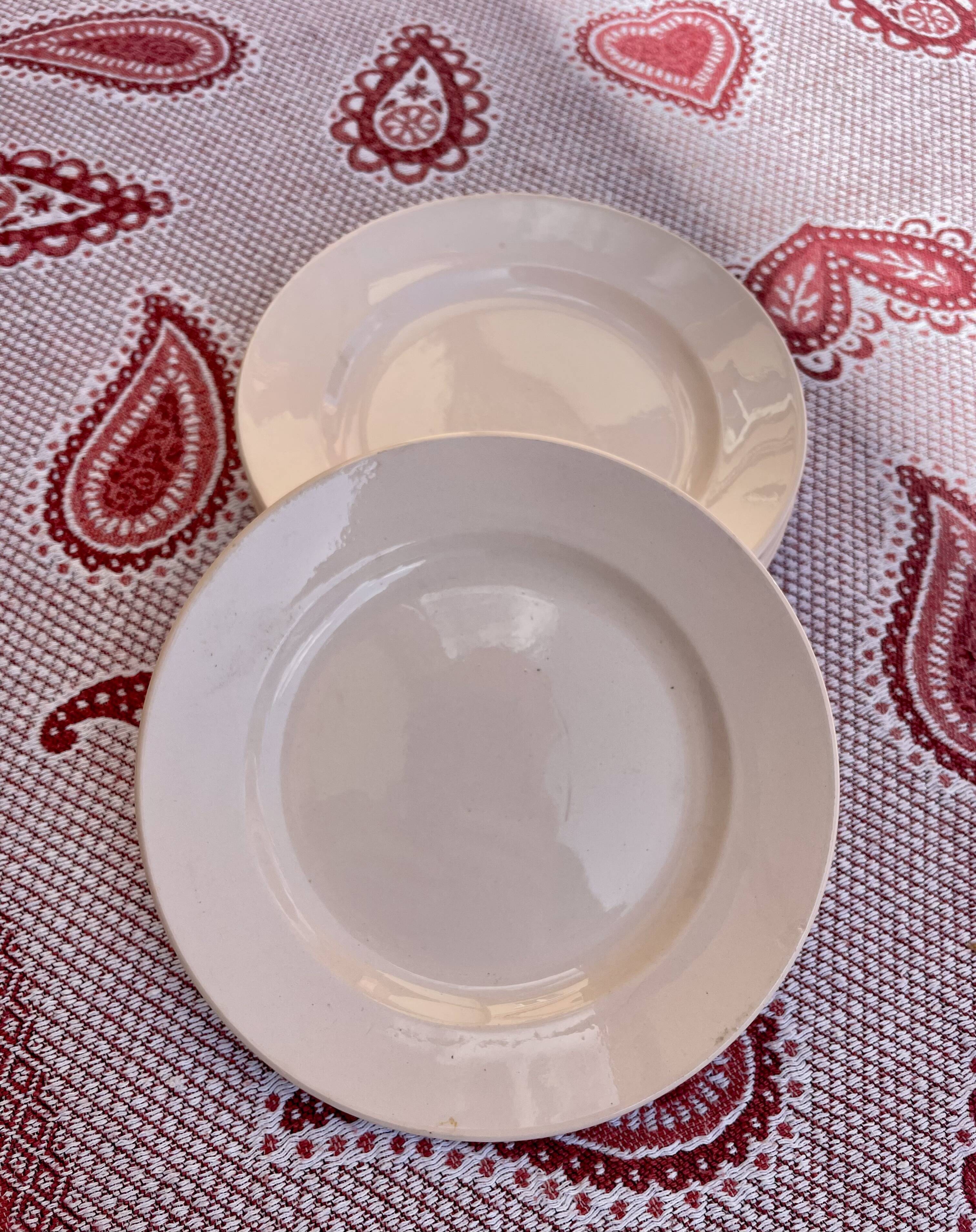 Powder pink plates St-Amand