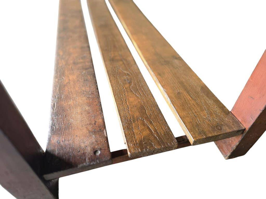 Comptoir de magasin/table de travail vintage en bois