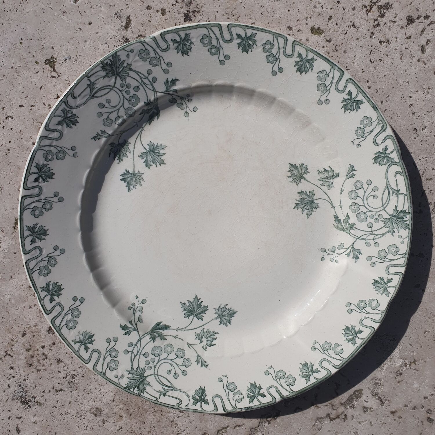 Round iron plate Gien - Art Nouveau