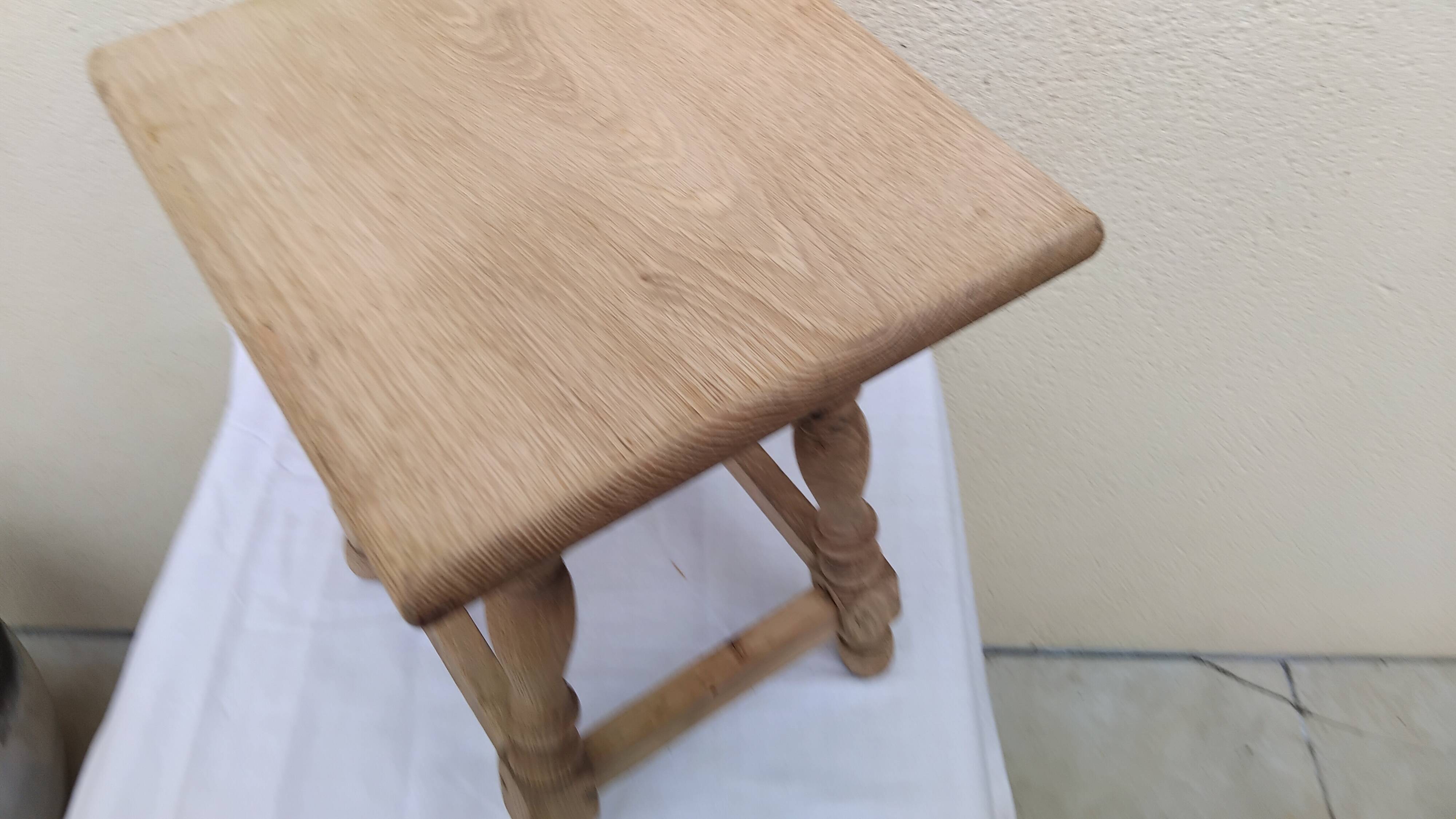Old vintage sandblasted stool