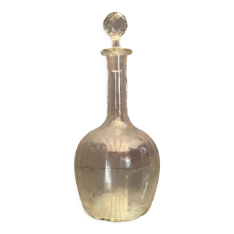 Subtly ribbed crystal carafe 19th century Napoleon III