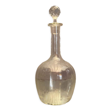 Carafe en cristal subtilement côtelé XIXe Napoléon III