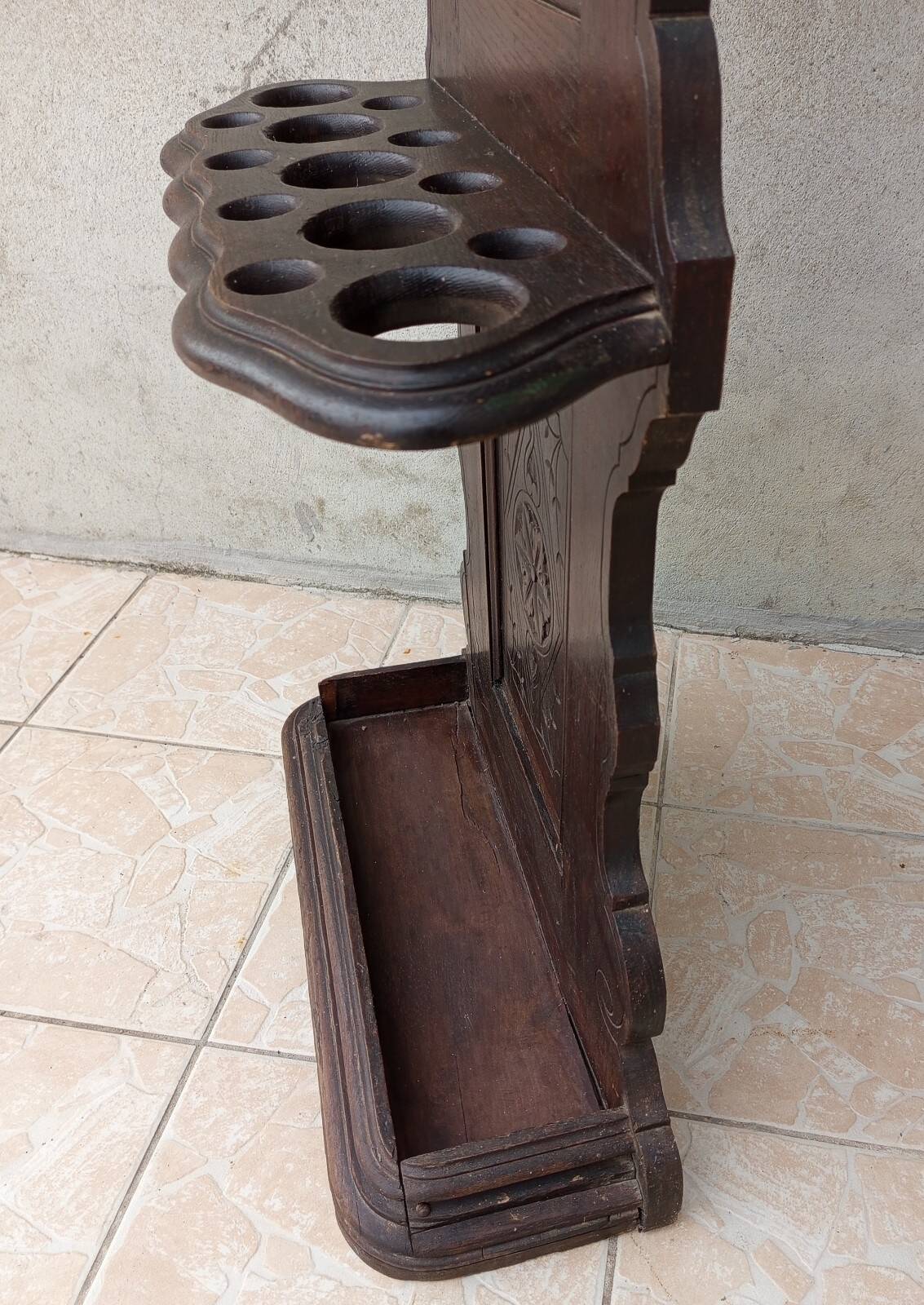 Louis XV Oak Coat Rack Hall Stand 19th Century