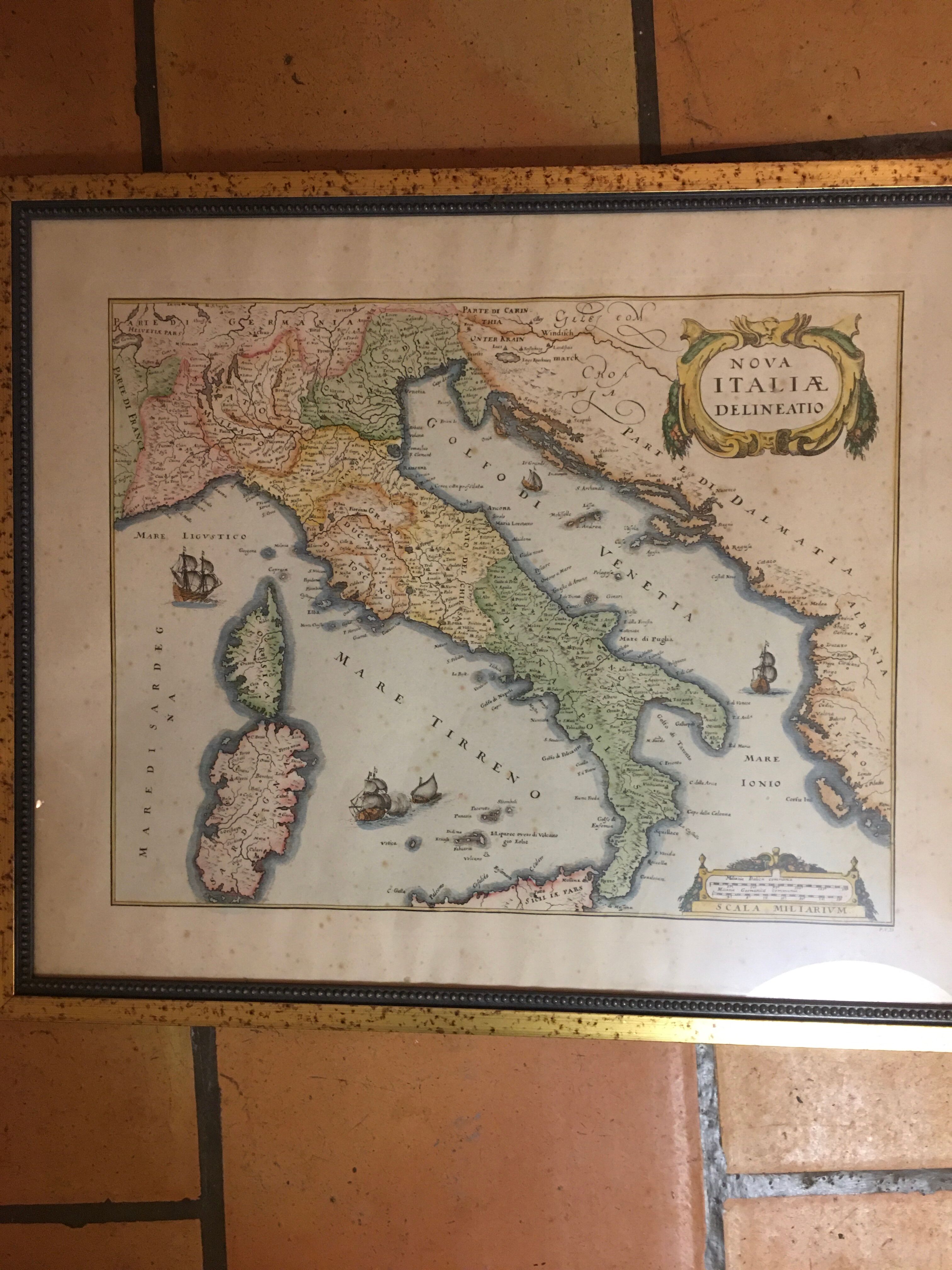 Carte ancienne Italie XIX