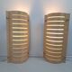 Pair of vintage 90s Strimma bent wood wall lights from Ikea