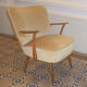 Set of 3 chairs 50s 60s cocktails champagne beige