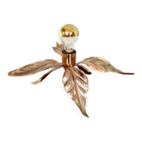 Floral table lamp in brass, design by Willy Daro, Massive, 1970.