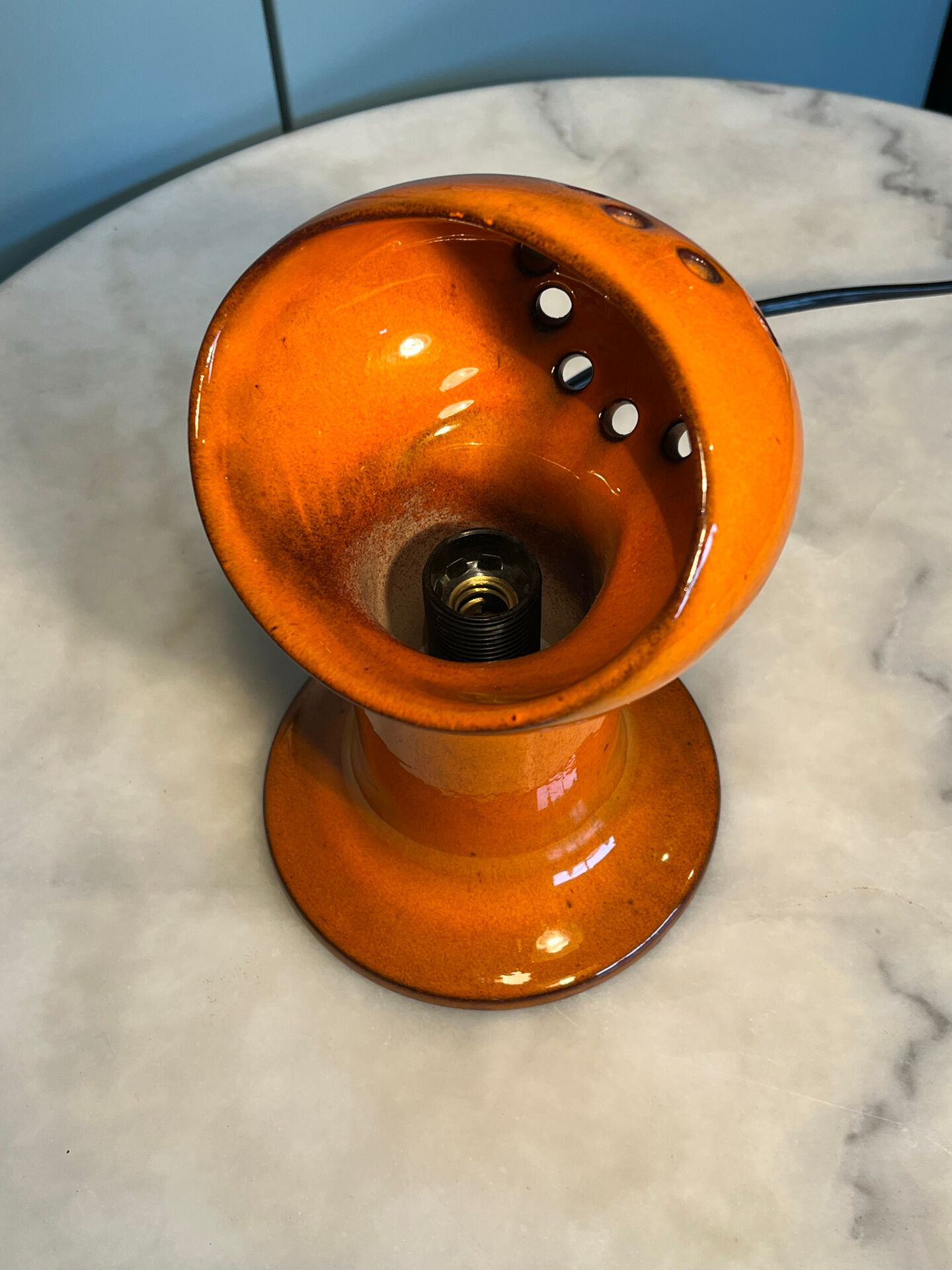 Lampe céramique space age style Marcello Cuneo