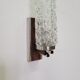Vintage Scandinavian wall lamp in rosewood and glass 1960s