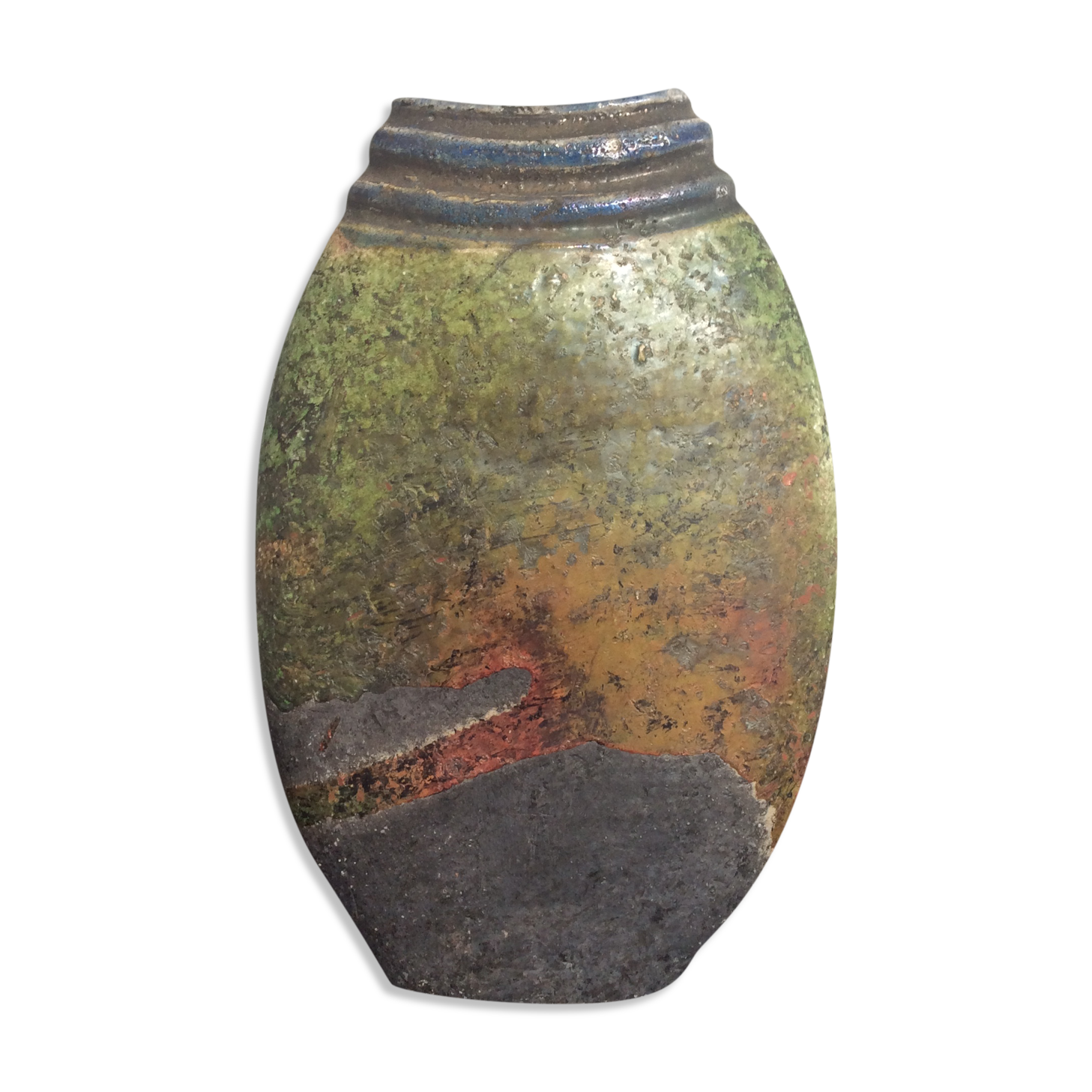Vase vintage en grès signé