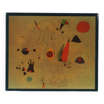 Oeuvre des années 1970 d'après « Femmes et oiseaux au lever du soleil » de Miro