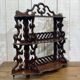 Late 19th century mahogany shelf, can be placed on a surface or hung on the wall.