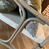 Rattan sofa and cushions