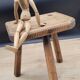 Tripod stool rectangle corners cut corners