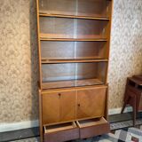 Mid-century vintage asymmetrical display cabinet