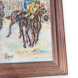 The horse race oil on canvas circa 1930 signed raynal