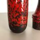 Set of two pottery fat lava vases "multi-color" by Scheurich, Germany, 1970