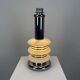 Lampe de table chrome et verre de sapce age par Hustadt Leuchten 1970