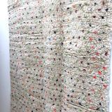 Moroccan Berber carpet Beni Ouarain ecru with colorful polka dots 2.47x1.55m