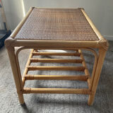 Rattan coffee table from the 70s