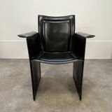 8 style Korium leather chairs in the style of Matteo Grassi