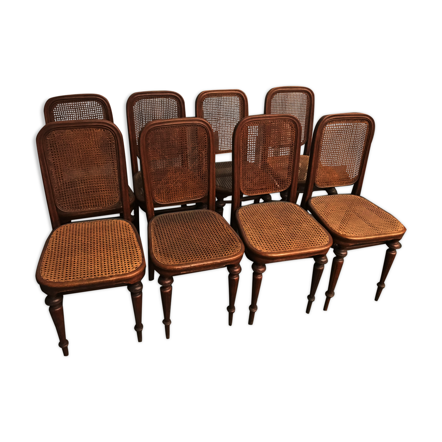 Set of 8 chairs stamped Thonet, model n32 1899