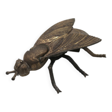 Cendrier en métal en forme de mouche, années 50