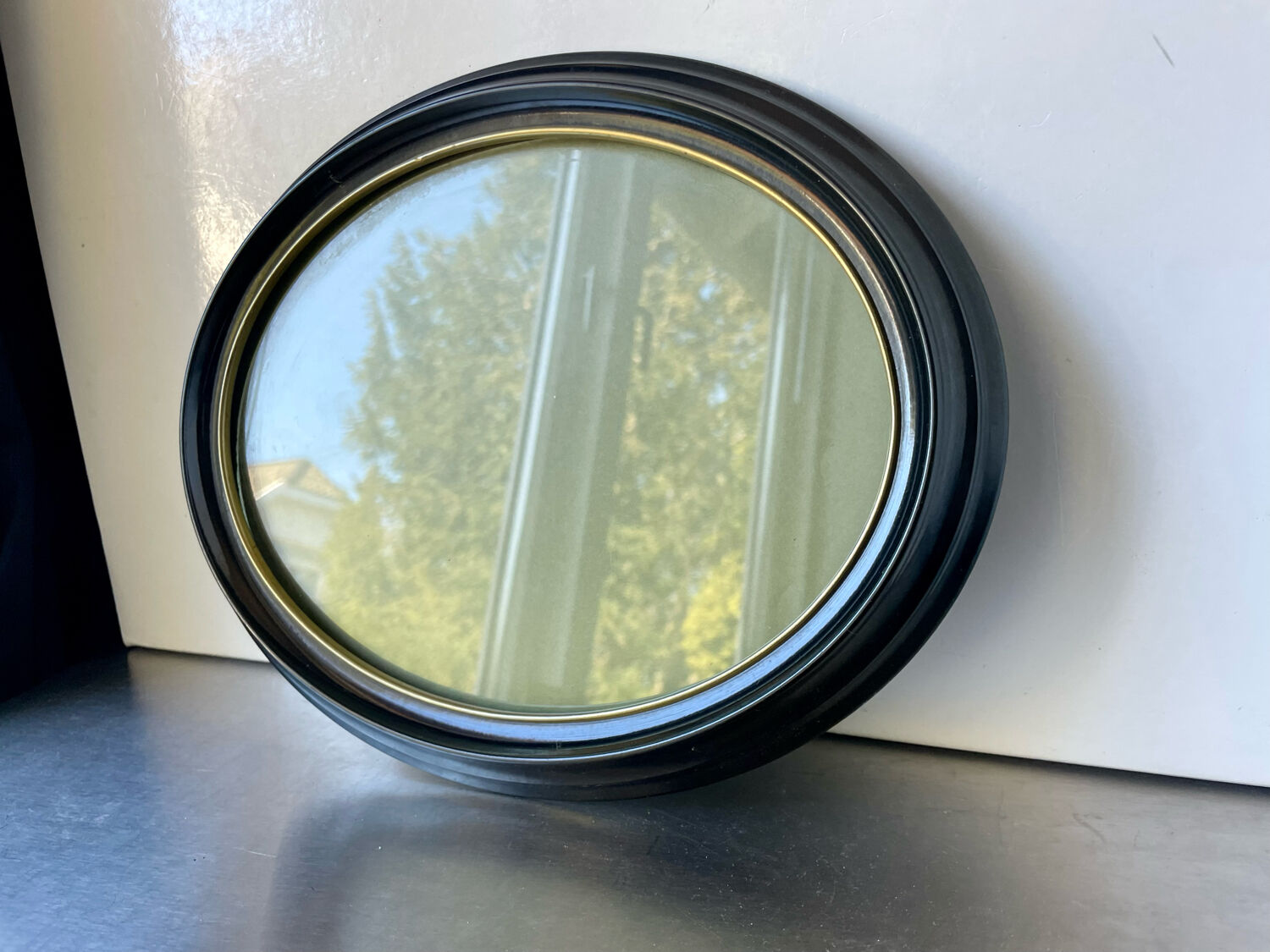 Oval  bakelite black frame  29 cm x 23 cm
