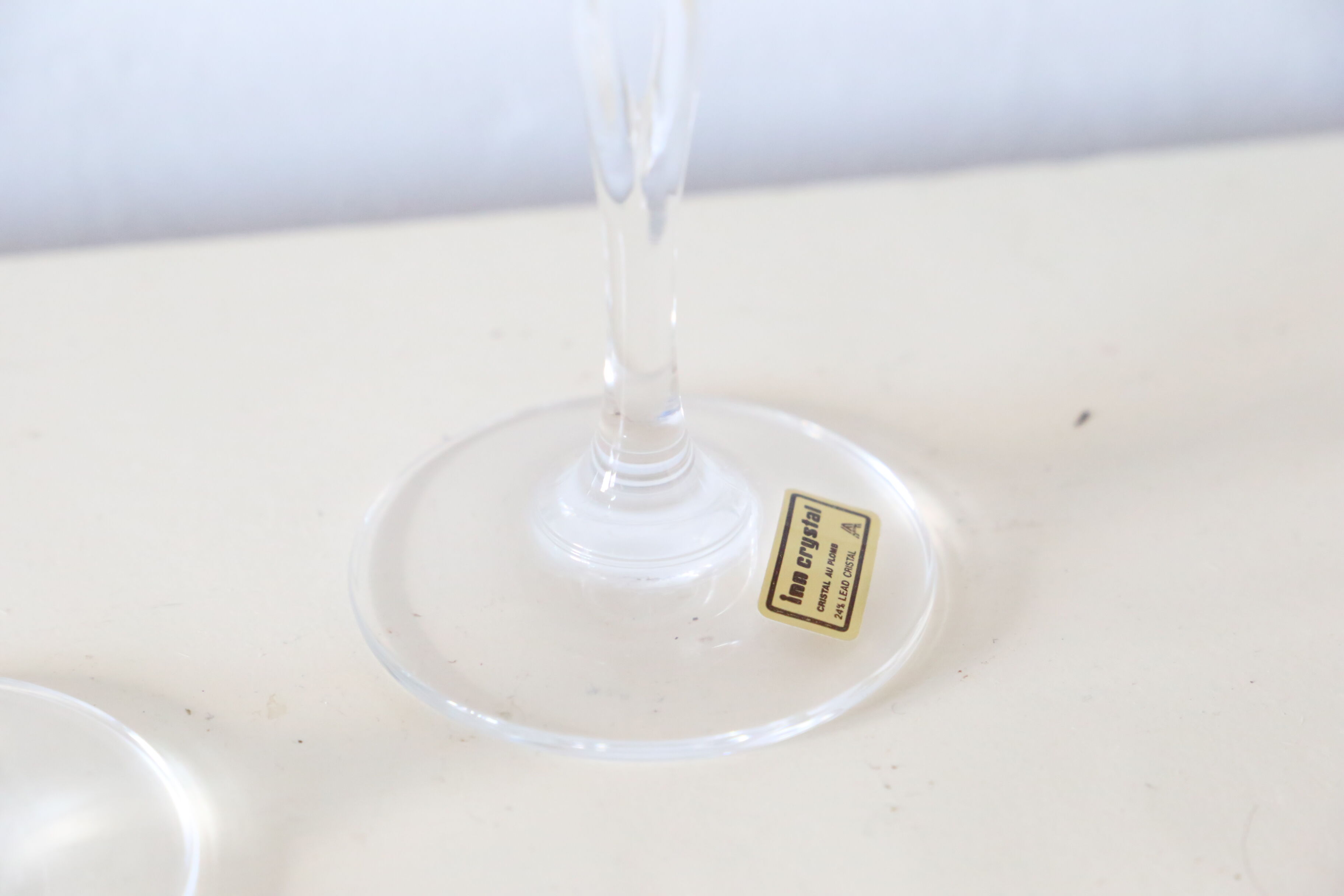 Set of 3 wine glasses, crystal