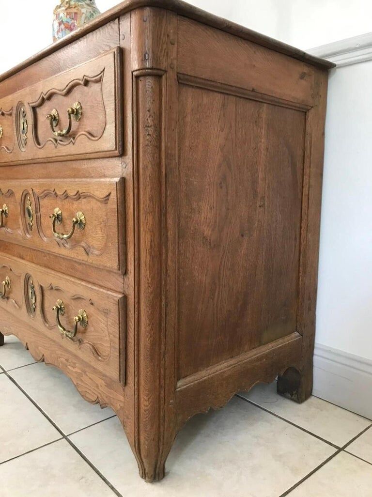 Louis XV chest of drawers in light oak 18th century